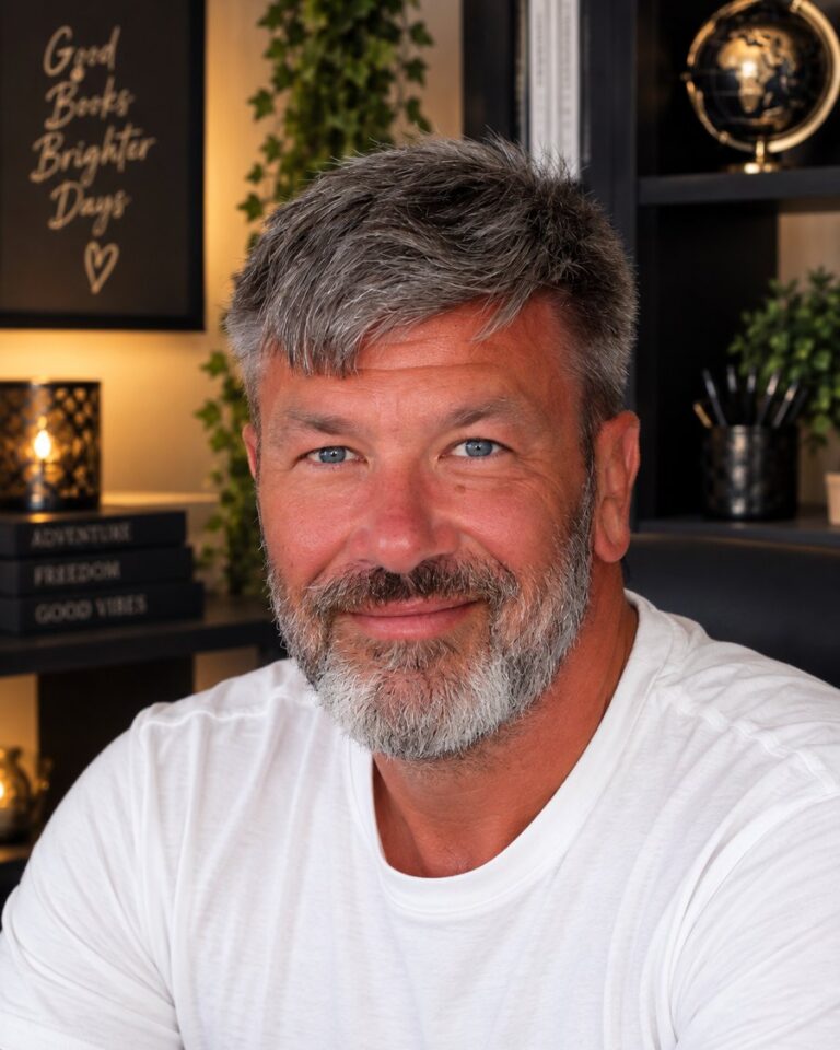 Patrick Nagler, Lektor bei Spell and Sense, an seinem Schreibtisch